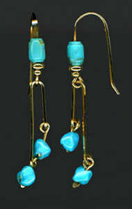 Turquoise pendant earrings